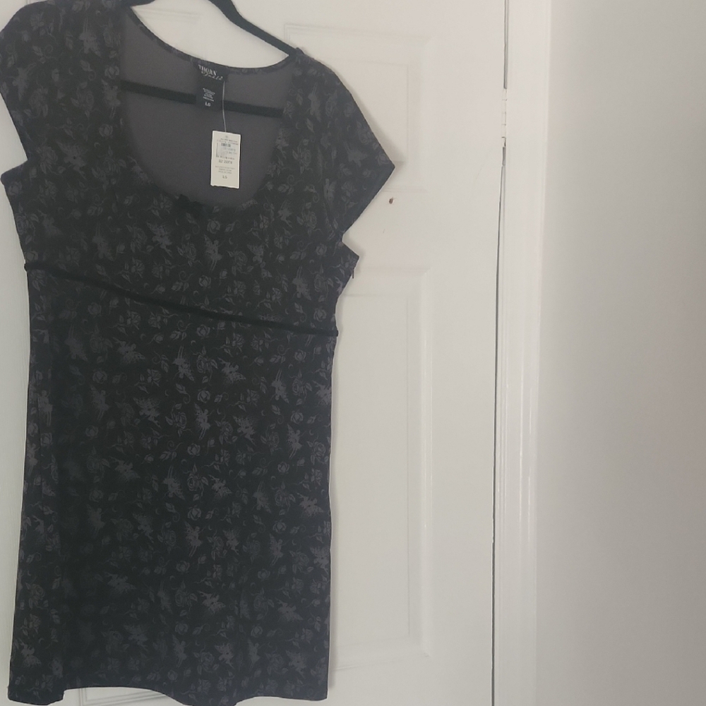 Thor Black Floral Mini Dress